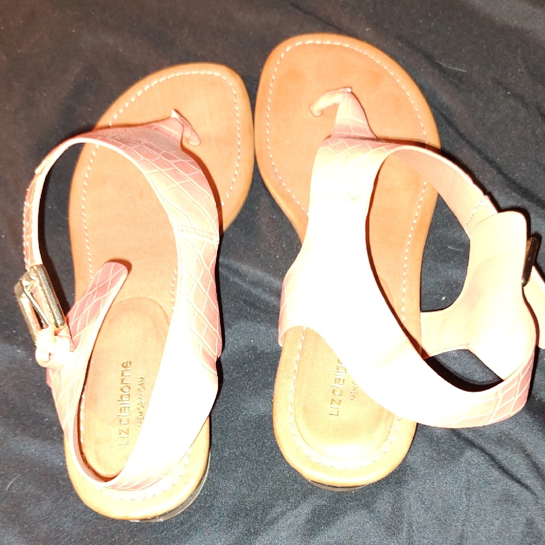 Liz Claiborne Women's Pink And Tan Sandals